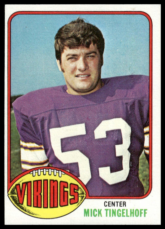 1976 Topps #441 Mick Tingelhoff Minnesota Vikings Excellent