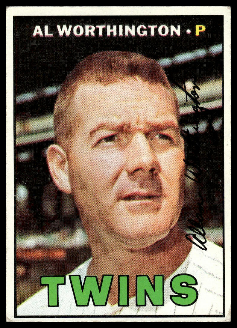 1967 Topps #399 Al Worthington Minnesota Twins VG-EX Centered