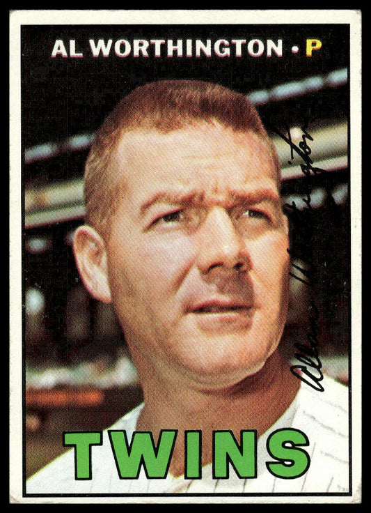 1967 Topps #399 Al Worthington Minnesota Twins VG-EX Centered