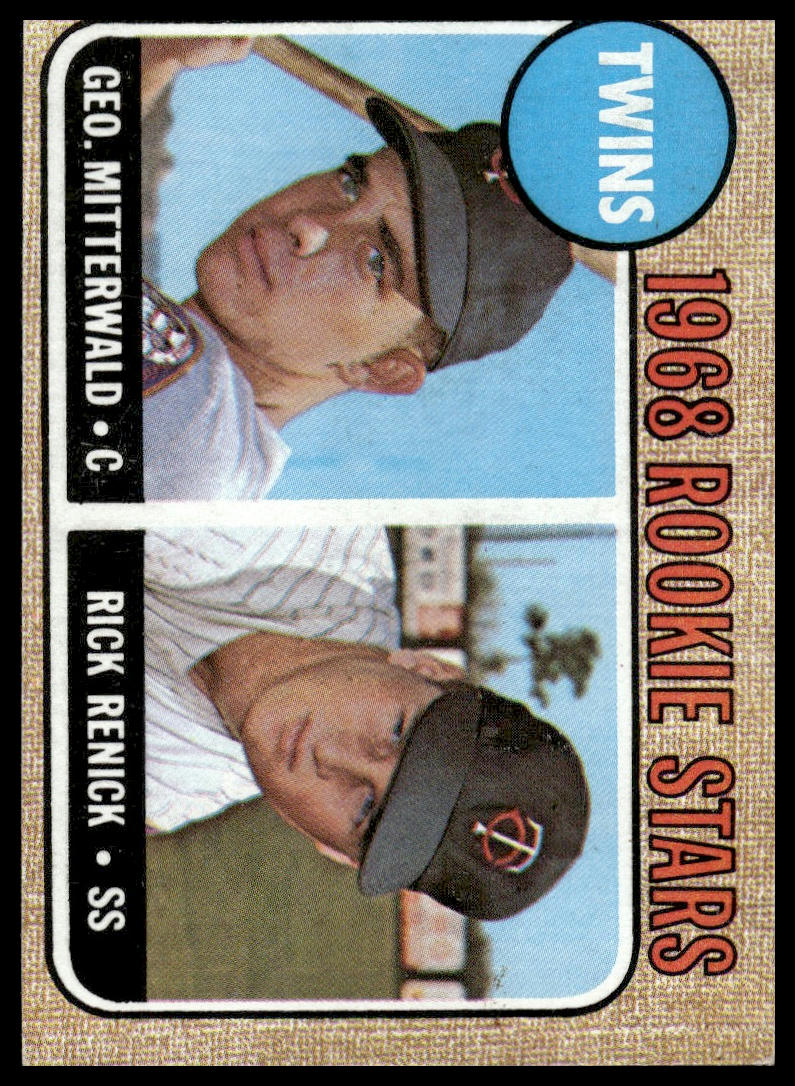 1968 Topps #301 Rookie Stars (Mitterwald / Renick) Minnesota Twins RC VG-EX