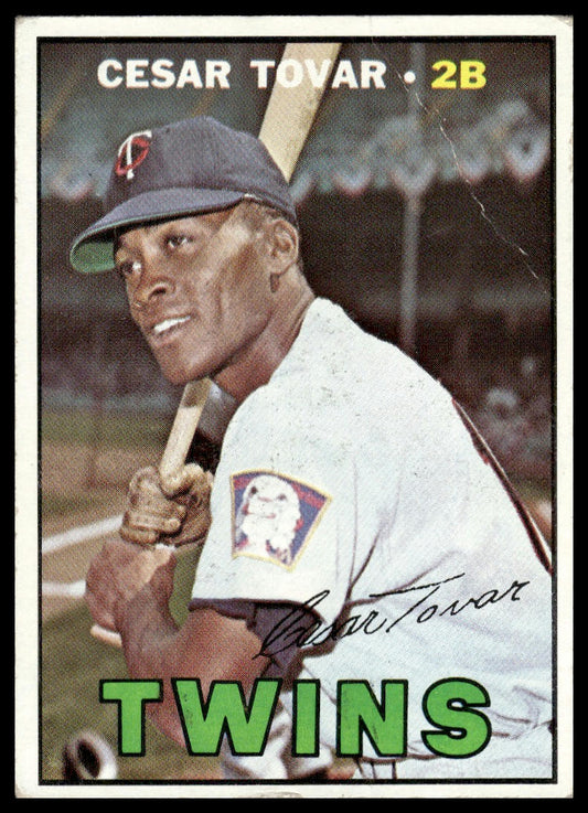 1967 Topps #317 Cesar Tovar Minnesota Twins VG (crease)