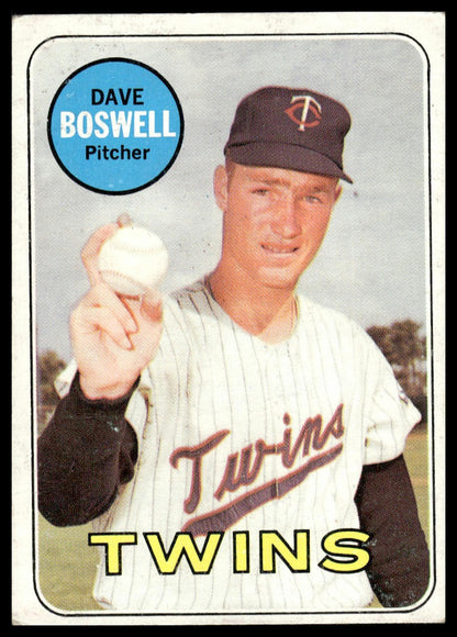 1969 Topps #459 Dave Boswell Minnesota Twins VG-EX