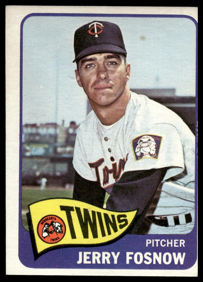 1965 Topps #529 Jerry Fosnow Minnesota Twins Rookie VG