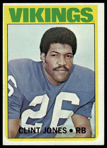1972 Topps #166 Clint Jones Minnesota Vikings Rookie Excellent