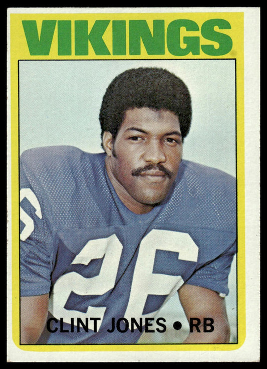 1972 Topps #166 Clint Jones Minnesota Vikings Rookie Excellent
