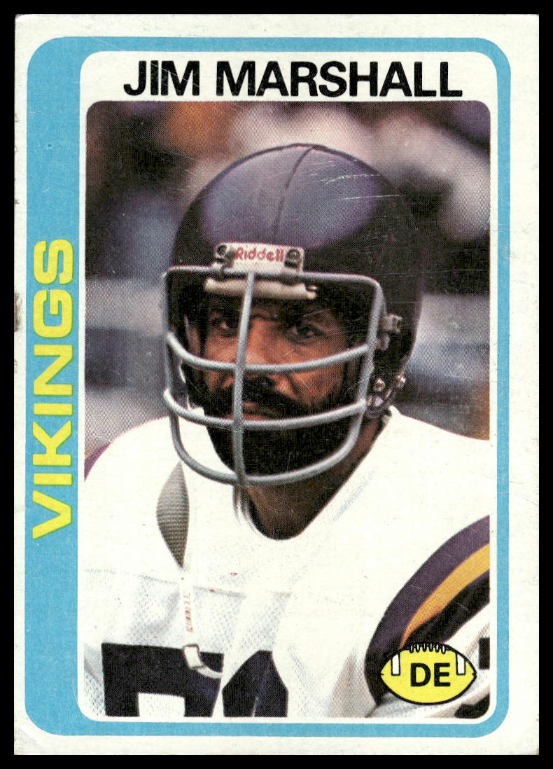 1978 Topps #343 Jim Marshall Minnesota Vikings Very Good
