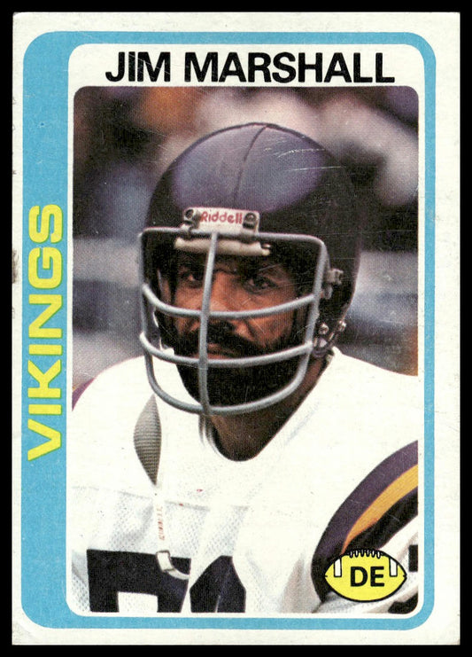 1978 Topps #343 Jim Marshall Minnesota Vikings Very Good