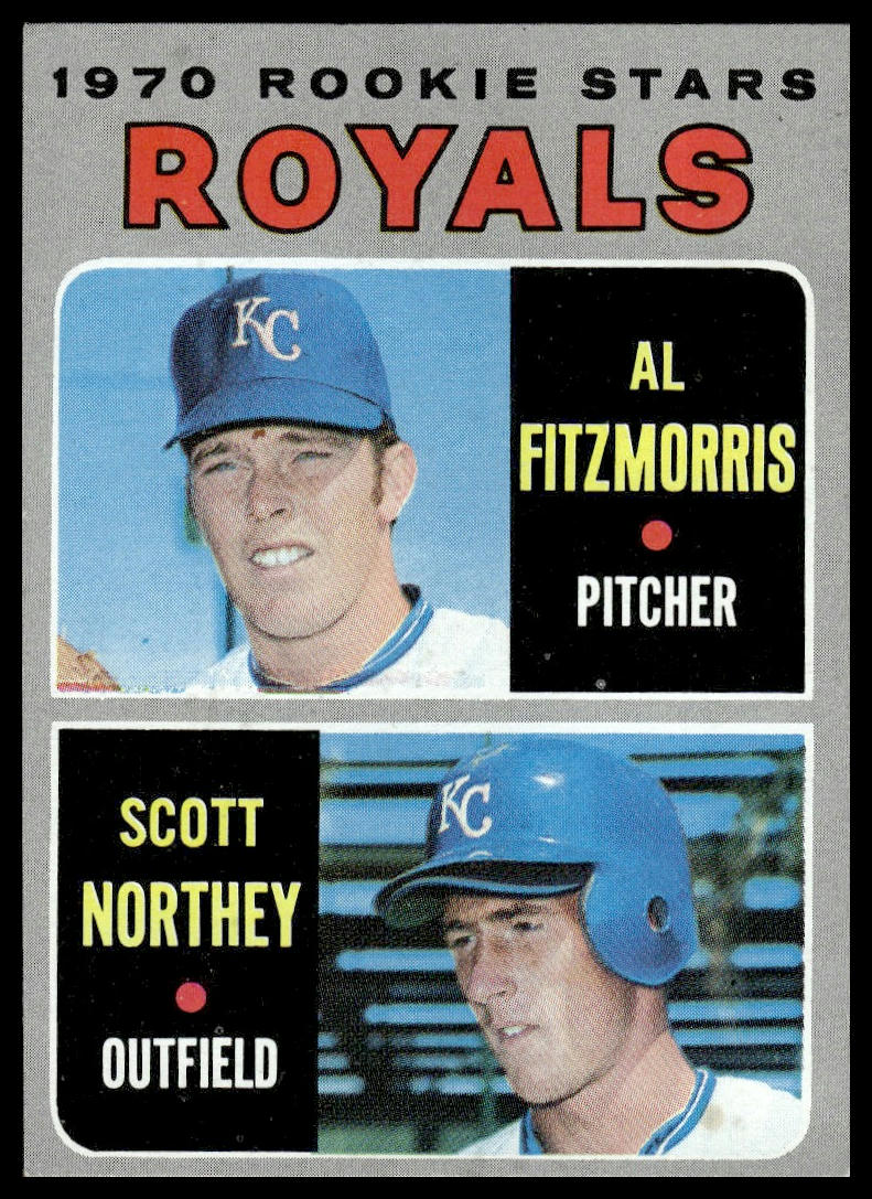 1970 Topps #241 (Al Fitzmorris / Scott Northey) Kansas City Royals Rookie EX