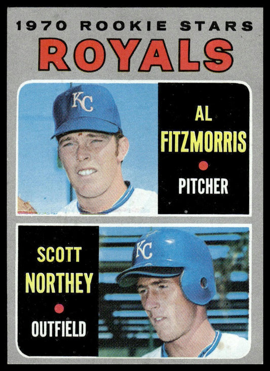 1970 Topps #241 (Al Fitzmorris / Scott Northey) Kansas City Royals Rookie EX