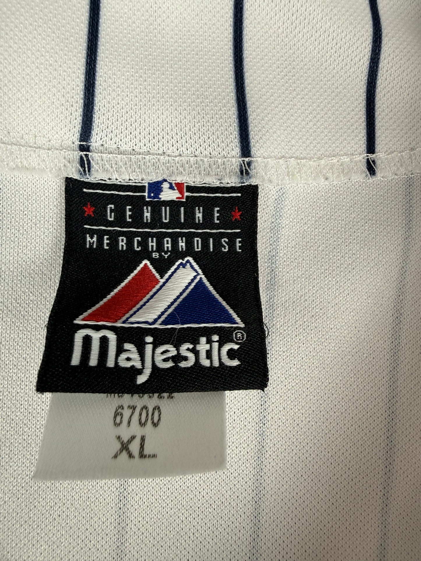 Minnesota Twins White Pinstripe Vintage Majestic Home Jersey Size XL