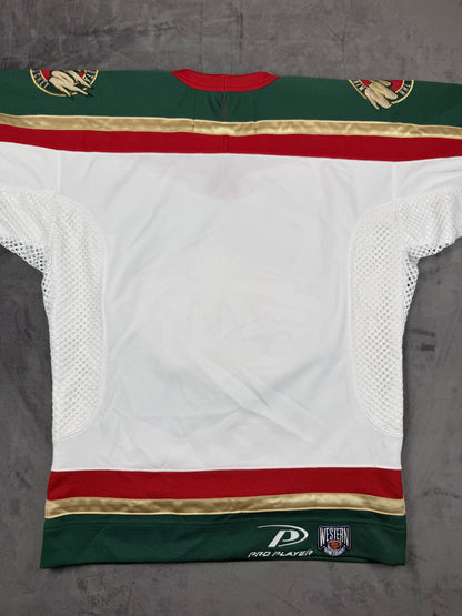 Minnesota Wild Pro Player Vintage White Hockey Jersey Size Small