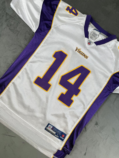 Minnesota Vikings Joe Webb #14 White NFL Reebok Jersey – Youth Size Large