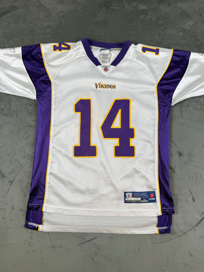 Minnesota Vikings Joe Webb #14 White NFL Reebok Jersey – Youth Size Large