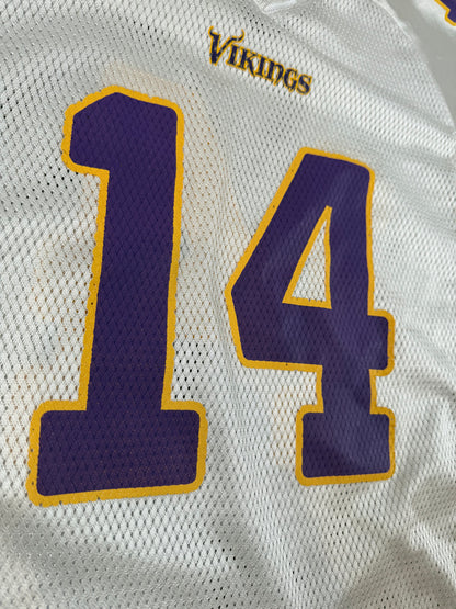 Minnesota Vikings Joe Webb #14 White NFL Reebok Jersey – Youth Size Large