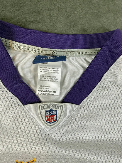 Minnesota Vikings Joe Webb #14 White NFL Reebok Jersey – Youth Size Large