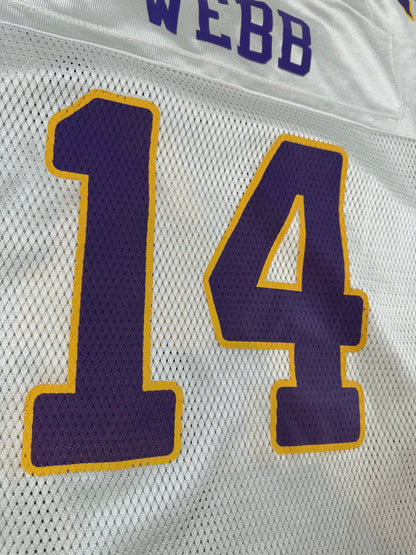 Minnesota Vikings Joe Webb #14 White NFL Reebok Jersey – Youth Size Large