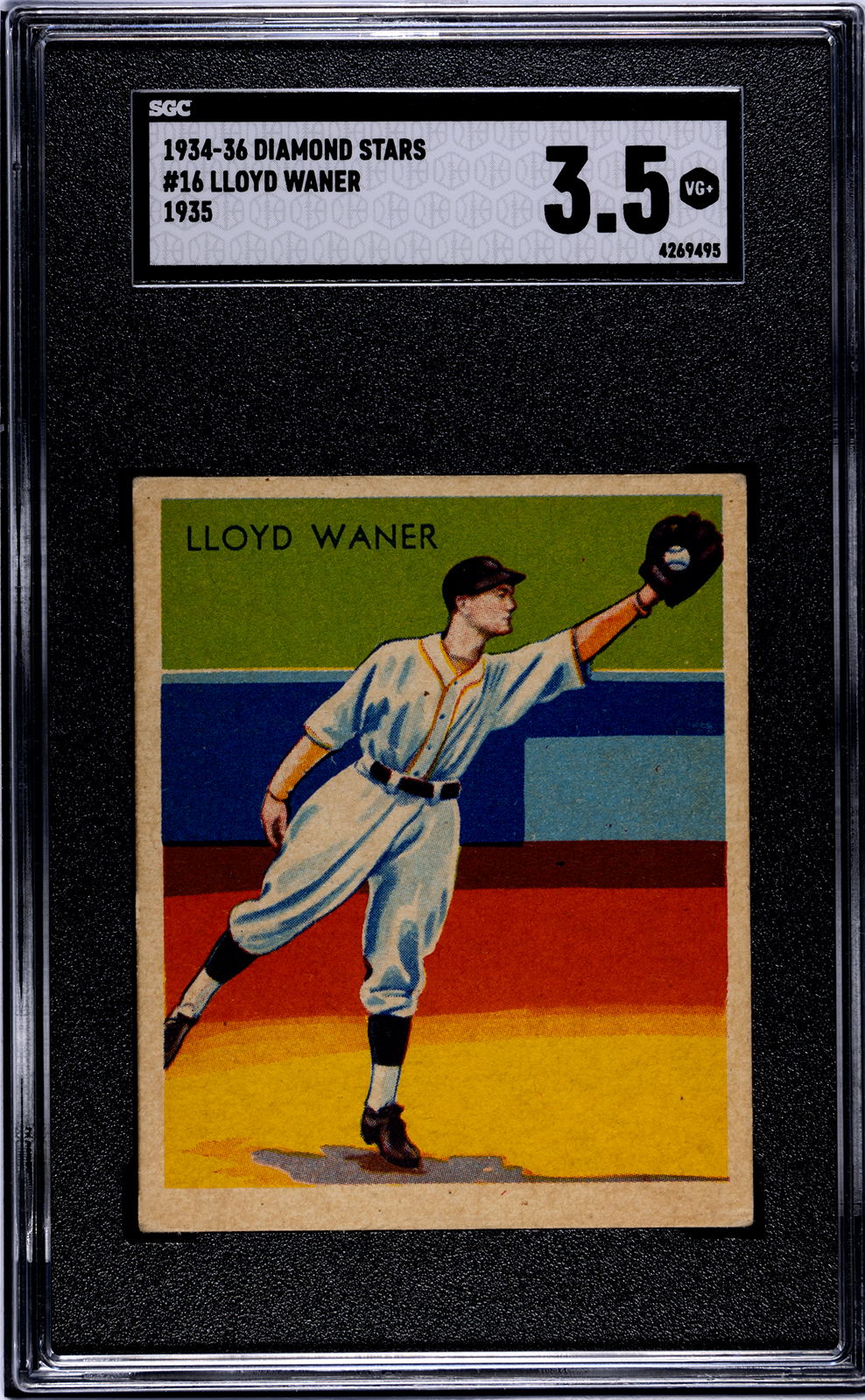 1934-36 Diamond Stars Lloyd Waner SGC 3.5